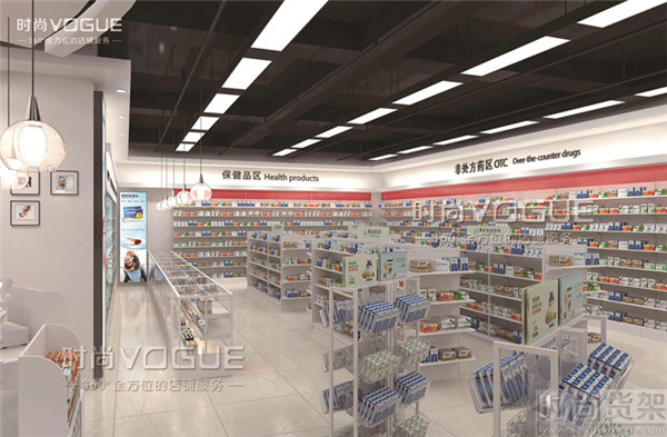 藥店貨架布局設(shè)計效果圖