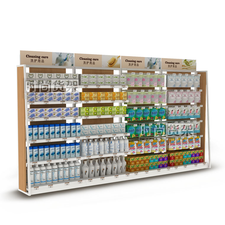 便利店貨架_洗護(hù)用品（木板單面）